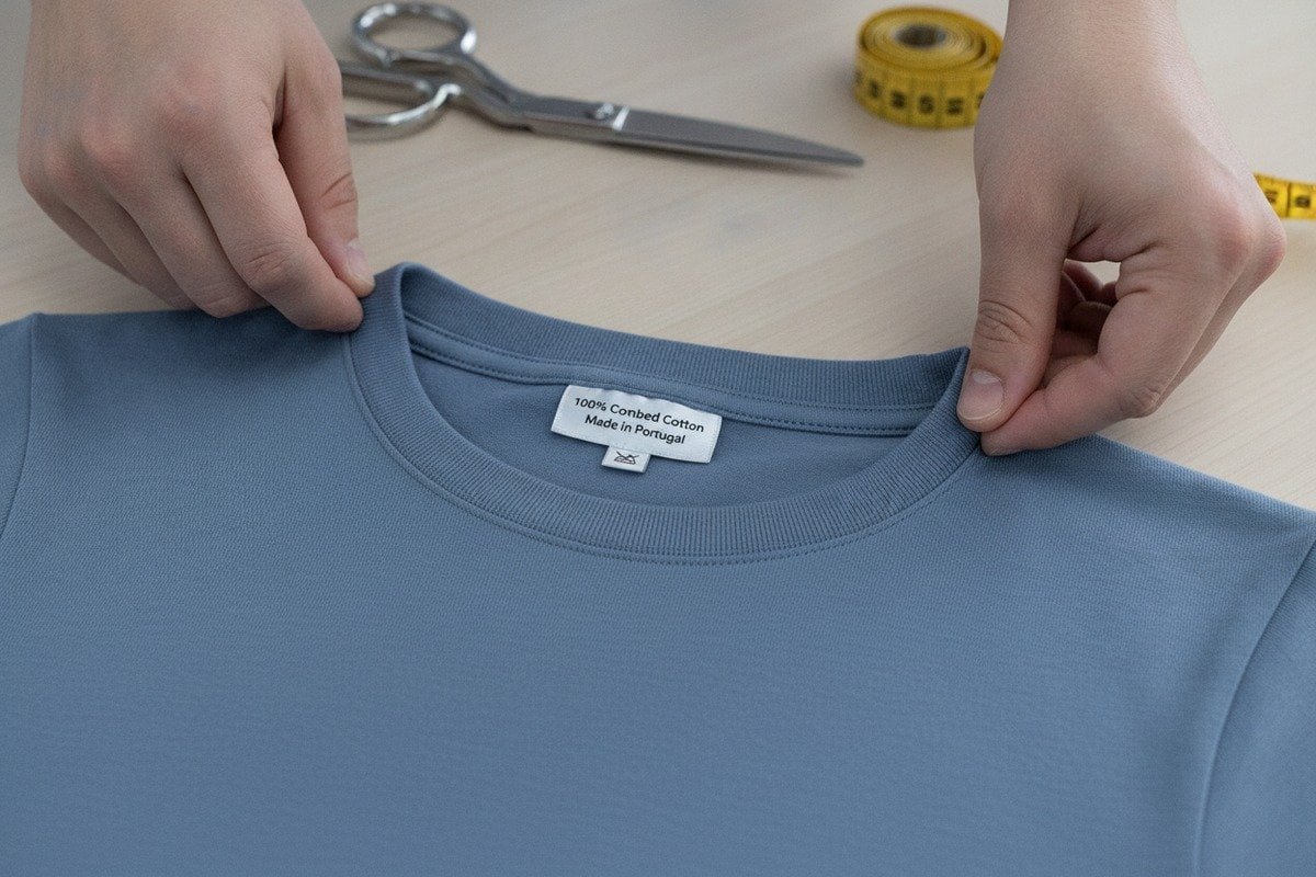 Verifying cotton T-shirt fabric quality and weight through GSM scales and washing tests (ID#2)